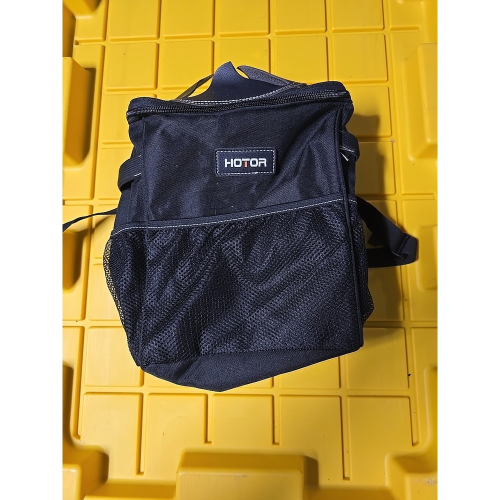 HOTOR Car Trash Can with Lid and Storage Pockets, 100% Leak-Proof‎ Black Bin